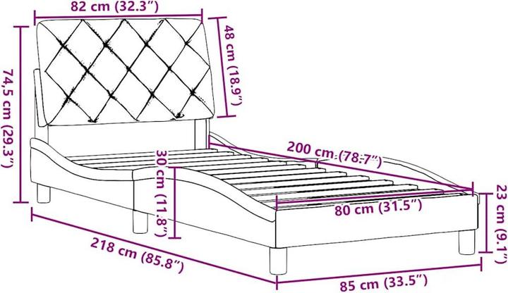 Image du produit vidaXL Bettgestell (90 x 190 cm)