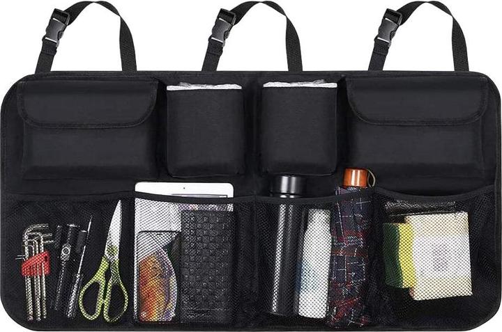 Image du produit JTI Sac de rangement pour voiture à 8 poches - Noir