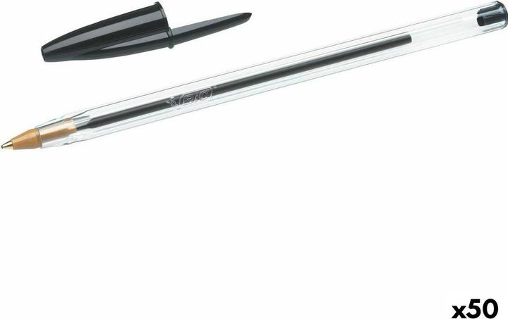Actual product image Bic Cristal (Black, Transparent, 50 x)