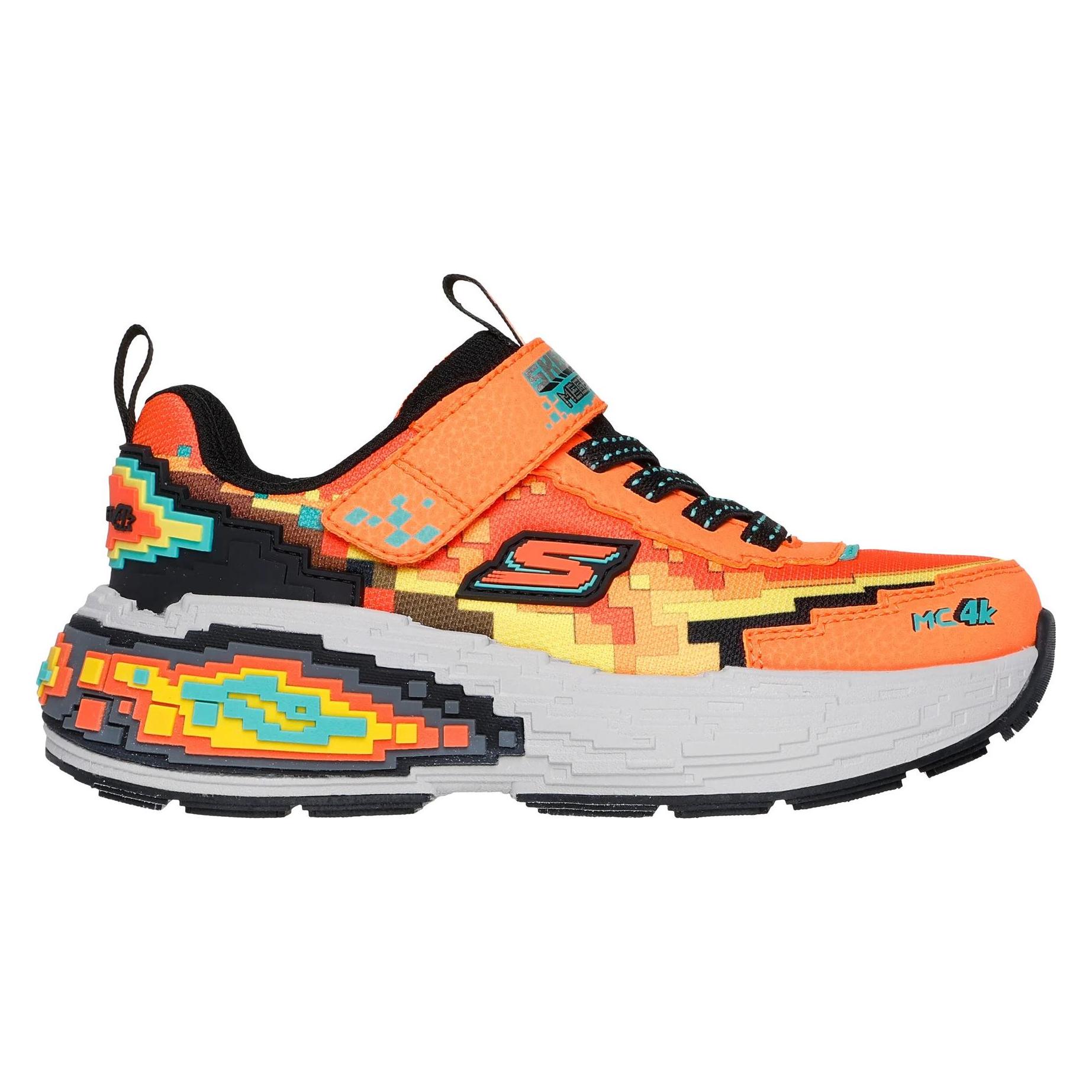 Skechers, Mannen, Sneakers, Mega-Craft 4K Kinderschuhe, Oranje, Zwart, (34)