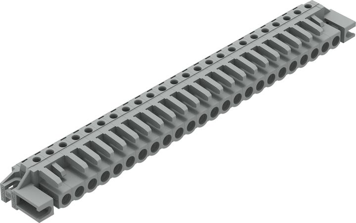 Actual product image Wago THT female connector angled.