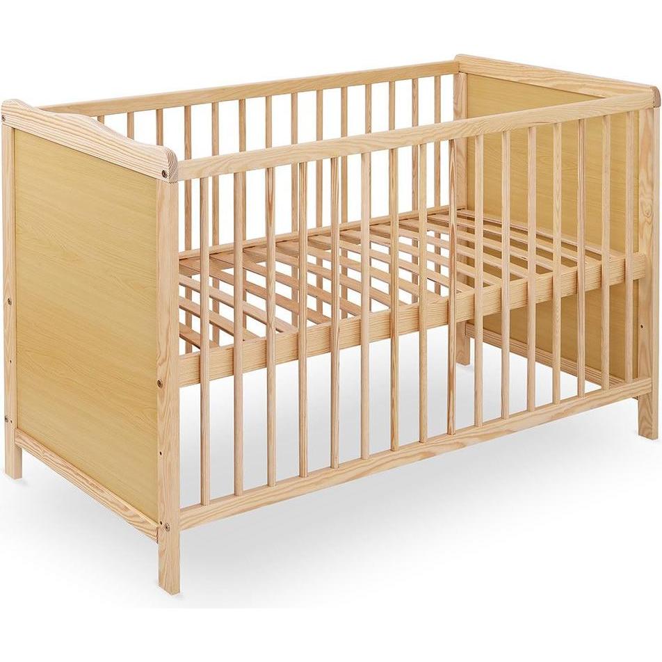 jonka, Babybett, Gitterbetten Kinderbett Ben Kiefer 60 x 120 cm - Natur (60 x 120 cm)