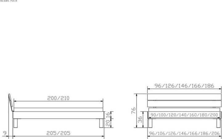 Actual product image Hasena Prato 20 (100 x 210 cm)