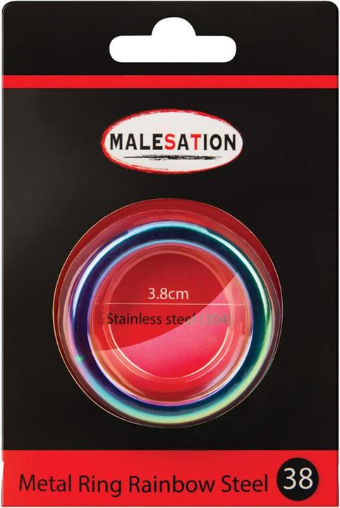 Actual product image Malesation Metal Ring Rainbow Steel 38 (3.80 cm)