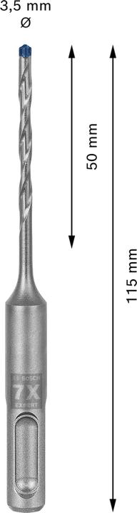 Produktbild Bosch Professional Zubehör EXPERT SDS plus-7X Hammerbohrer, 3,5 x 50 x 115 mm (3.5 Millimeter)