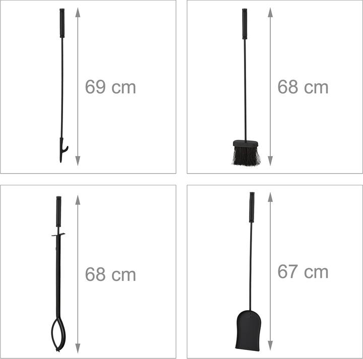 Image du produit Relaxdays Set de 5 couverts de cheminée (20 x 20 x 78 cm)