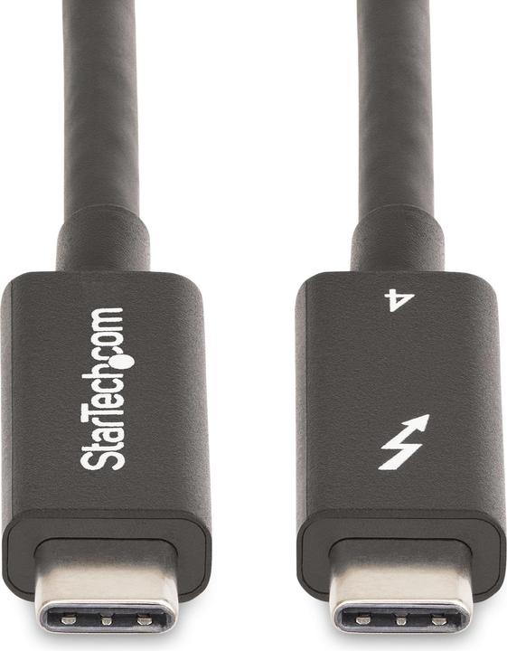 Produktbild StarTech com A40G2MB-TB4-CABLE, Mâle, Mâle, 2 m, Noir, Nickel, 40 Gbit/s (2 m, USB 4.0, USB 3.2, 100 W)