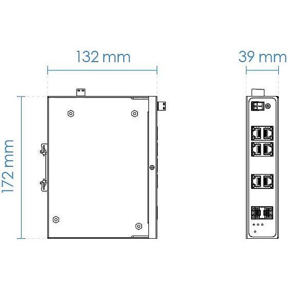 Thumbnail - Vivotek Industrial Networking (10 Ports), Netzwerk Switch, Schwarz