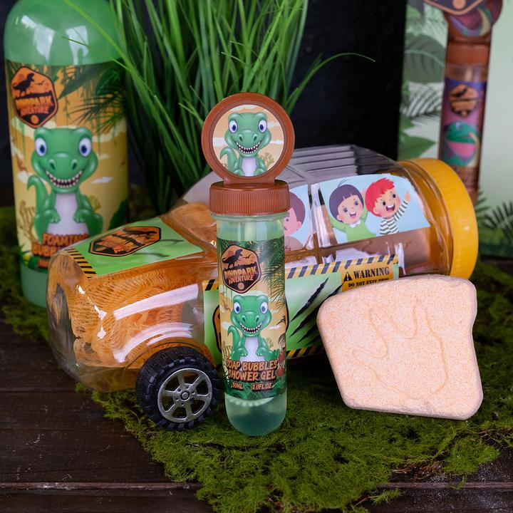 Immagine prodotto Accentra Bagno DINOPARK ADVENTURE ambientato in "Park Rank". (Set per la cura dei capelli)