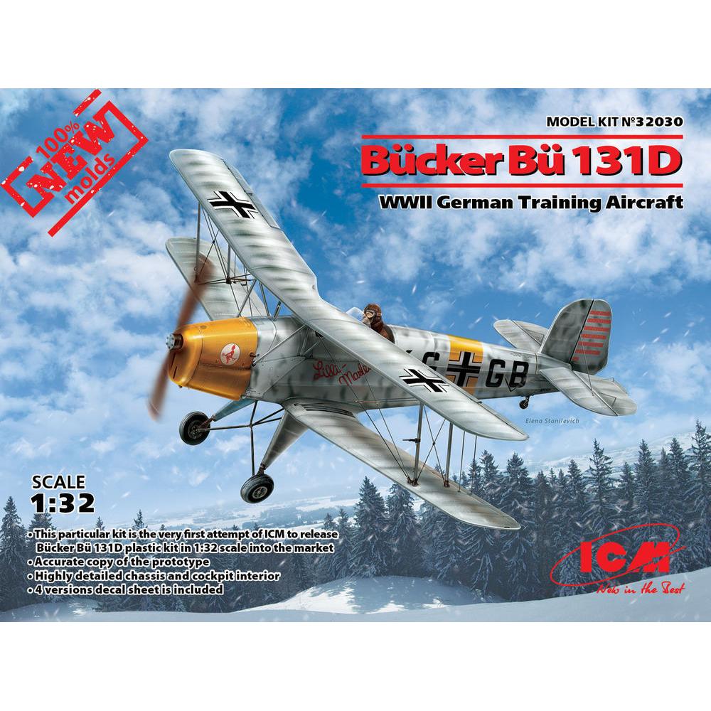 ICM Bücker Bü 131D,WWII German Training Aircraft(100% new molds)