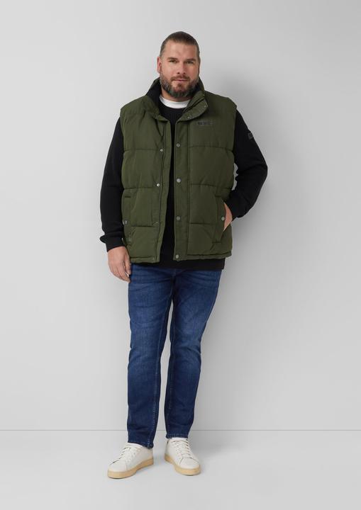 Produktbild s.Oliver Strickpullover Strukturierter Baumwoll-Pullover mit Label-Patch (3XL)