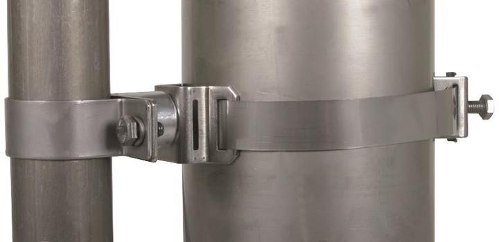 Actual product image Dehn 105361 Mounting clamp for tubes D 50mm on sector antennas DS 30mm (Mirrors + antennas Mounting)