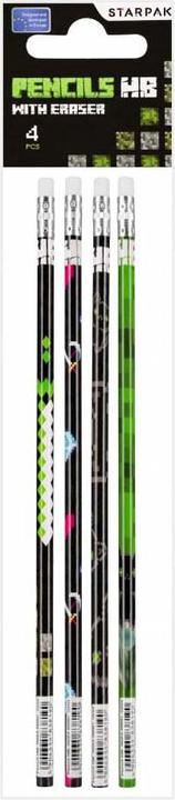 Starpak HB pencil with eraser, 4 pcs. (HB, 4 x)