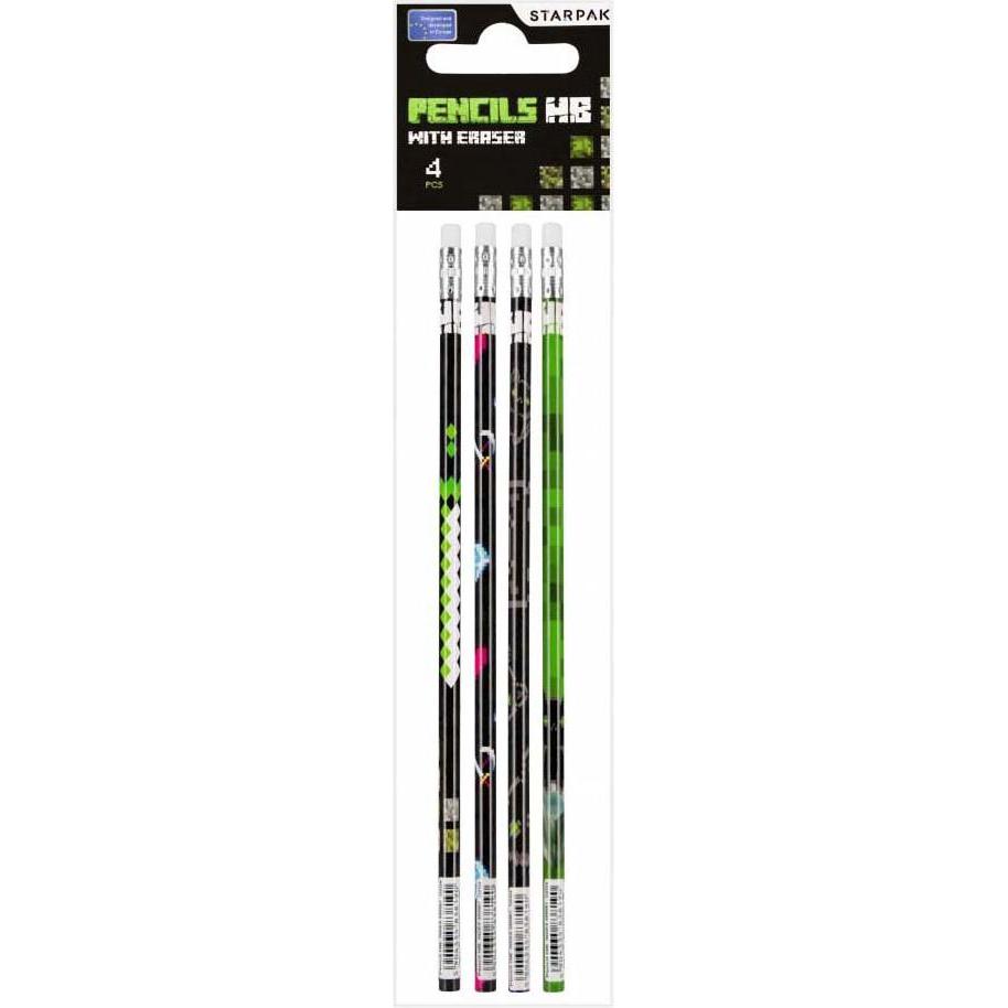 Starpak, Matite, Matita HB con gomma, 4 pezzi. (HB, 4 x)