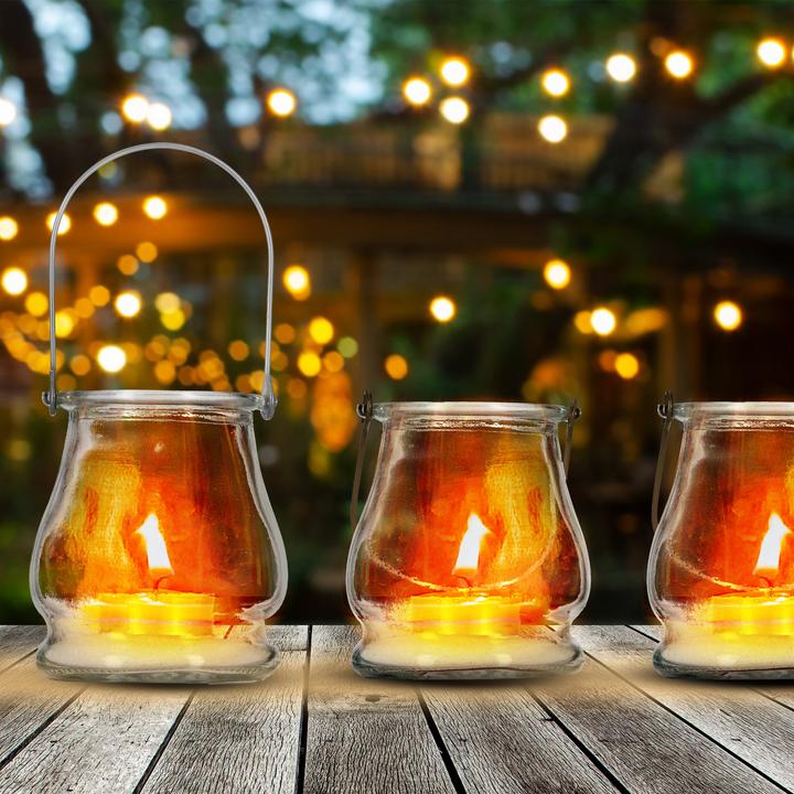 Produktbild Relaxdays 12x Windlicht (12 x, 8.5 x 8.5 x 10 cm)