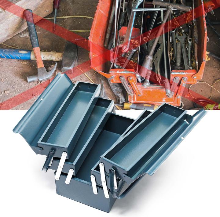 Produktbild Wiltec Werkzeugkiste 530x200x200mm 5 Fächer Werkzeugkasten Werkzeugbox Werkzeug