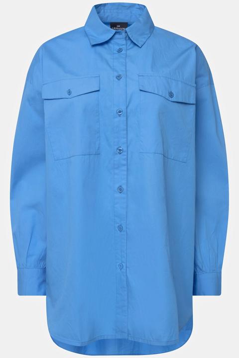 Immagine prodotto Laurasøn Hemdbluse, Hemdkragen, gerundeter Saum, Langarm (S)