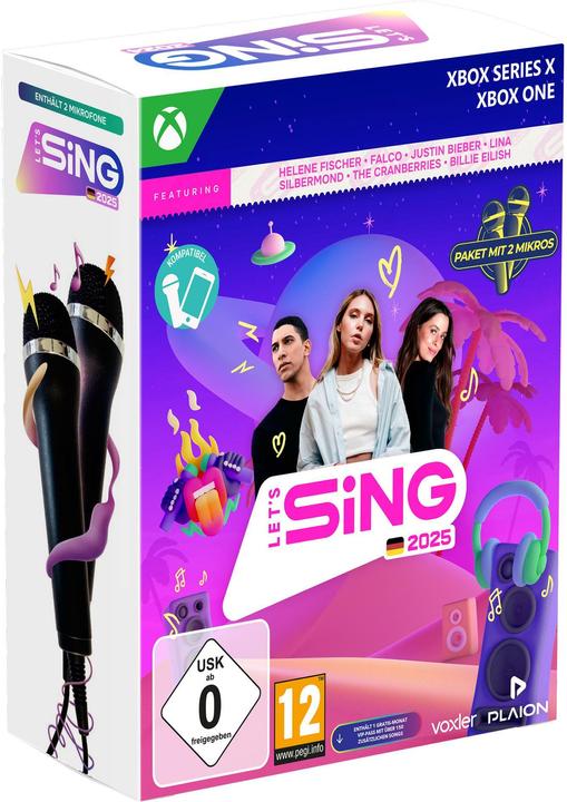Plaion Let's Sing 2025 German Version (+ 2 Mics) (Xbox Series X, Xbox One S, DE)