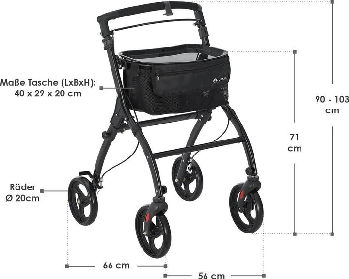 Image du produit Juskys Aluminium Wohnungsrollator