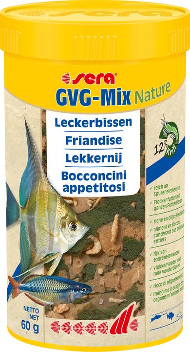 Immagine prodotto Sera Mangime in fiocchi GVG-Mix Nature treats 250 ml (Pesce ornamentale, 250 ml)