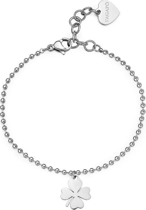 Immagine prodotto Sagapo S'Agapµ - Bracciale popolare in acciaio con quadrifoglio Smile SSM015 (Acciaio inossidabile)