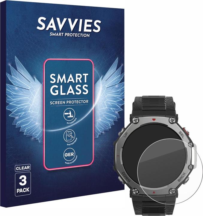 savvies Pellicola Vetro Temperato per Suunto 9 Peak (3 Pezzi) Protezione, Schermo Protettivo, Glass Durezza 9H