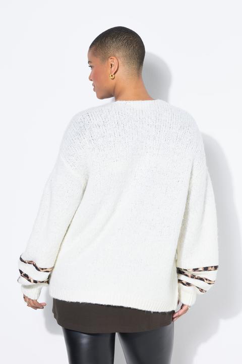 Immagine prodotto Studio Untold Cardigan dal taglio oversize con fiocco leopardato (42, 44)