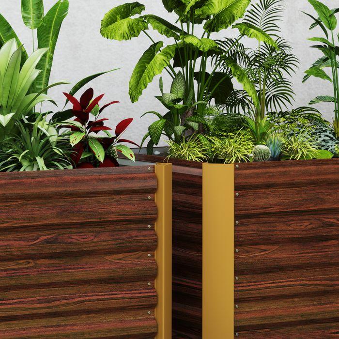 Produktbild Swisshandel24 2er-Set Hochbeet, verzinkter Stahl, 120x60x60 cm