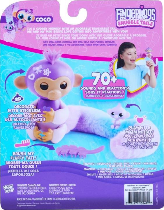 Image du produit WowWee Surprise Fingerlings, Monkey Plush Tail
