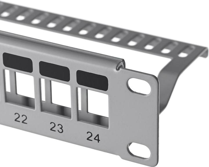 Produktbild Lanberg PPKS-1024-S Keystone Patch Panel 19 Zoll 24 Port 1U weiss