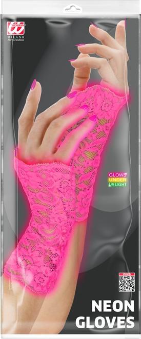 Produktbild Widmann Neon Pinke Handschuhe Aus Spitze