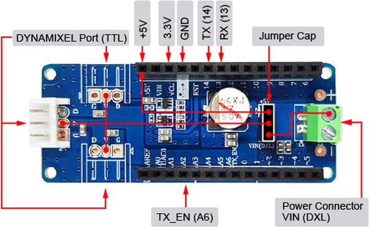 Immagine prodotto Robotis Controllore di servomotore DYNAMIXEL Shield per Arduino MKR (Inglese)