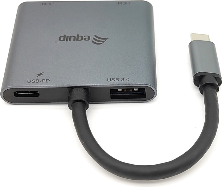 Produktbild equip USB-C 4 in 1 Dual HDMI Adapter (USB-C, 3 Ports)