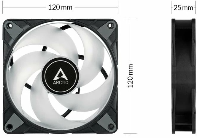 Produktbild Arctic P12 PWM PST A-RGB (120 mm, 1 x)