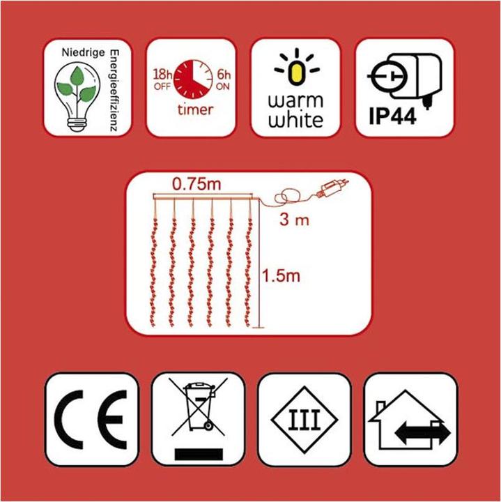 Image du produit Ekström Rideau lumineux à LED (4.50 m)