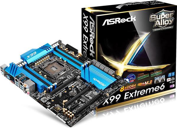 Produktbild AsRock X99 Extreme 6 (LGA 2011-v3, Intel X99, ATX)