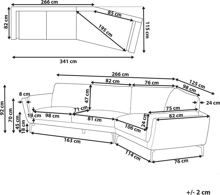 Produktbild Beliani Kansseli (3-Sitzer)