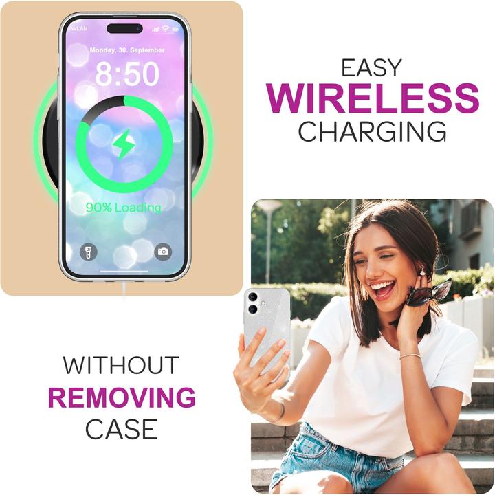 Image du produit Nalia Étui hybride pailleté (Apple iPhone 16 Plus)