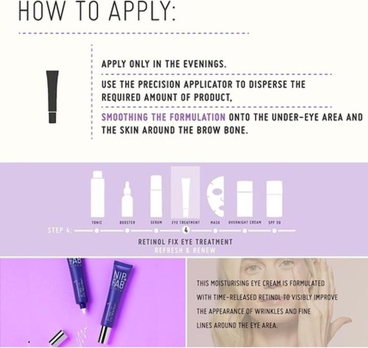 Immagine prodotto Nip + Fab Trattamento occhi Retinol Fix 0,1% Crema occhi al retinolo 15ml (Crema per la cura degli occhi, 15 ml, Giorno)