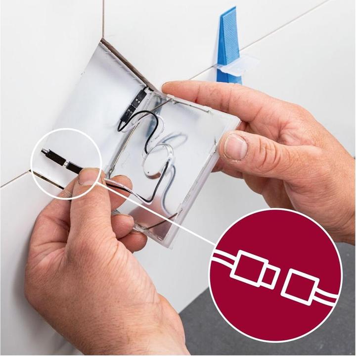 Immagine prodotto Paulmann Set base di piastrelle quadrate LumiTiles (Bianco caldo, 1 cm, Interno)