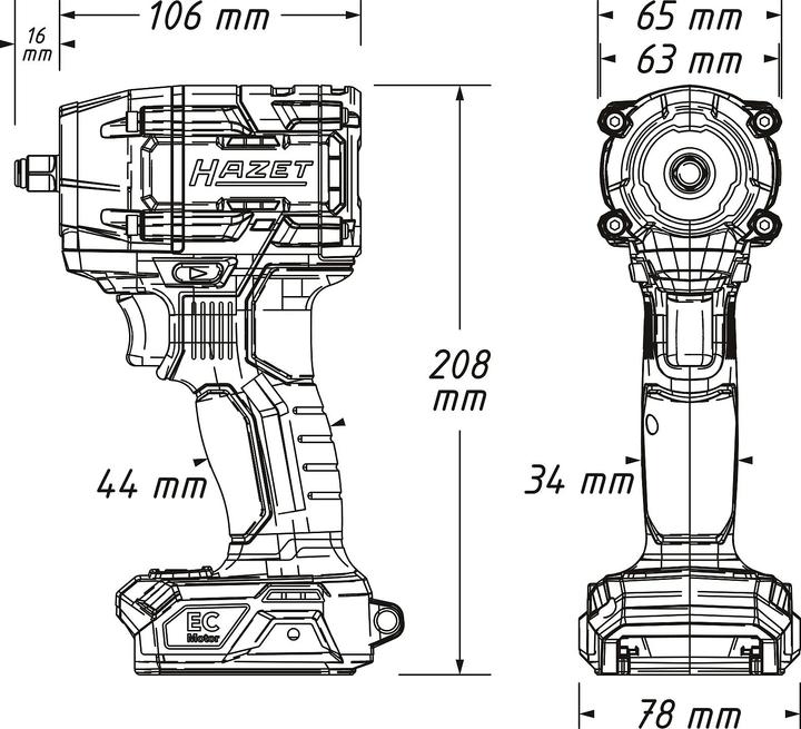 Produktbild HAZET Akku-Schlagschrauber 9512-600 (Schlagschrauber)