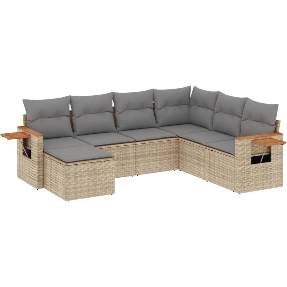 VidaXL, Gartenlounge, 10-tlg. Garten-Lounge-Set mit Kissen