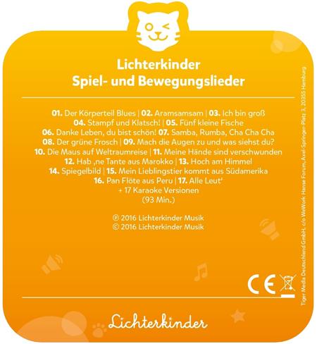 Actual product image Tigermedia Children of lights: play and movement songs (German)