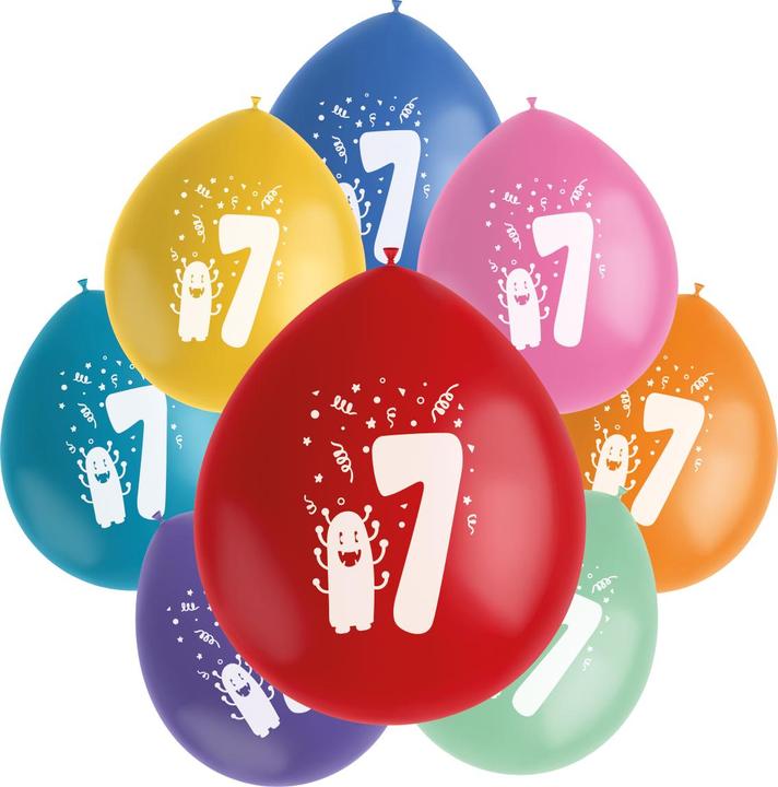 Folat Luftballons Color Pop Monsters 7 Jahre 23cm - 8 St (8 x)