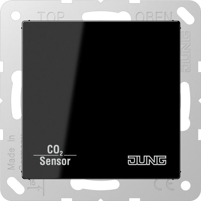 JUNG, Zubehör Schalterprogramm, CO2-Sensor KNX A UP sw glz CO2A2178SW
