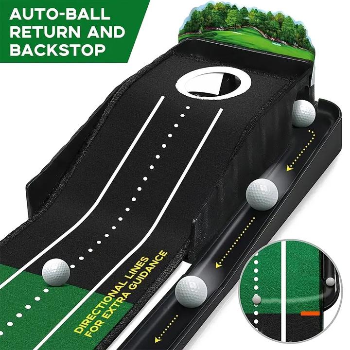 Immagine prodotto Huaen Golf Putting Matte mit Auto Return 2,4 m