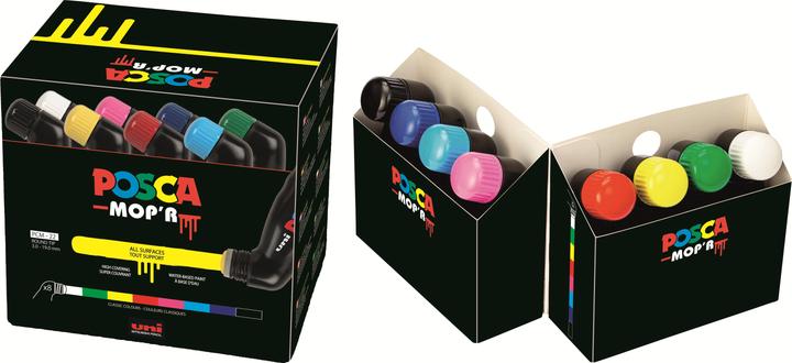 Productafbeelding Posca MOP'R knijpmarker PCM-22 8C - med 8 st. ass. farver (Veelkleurig, 19 mm, 8 x)