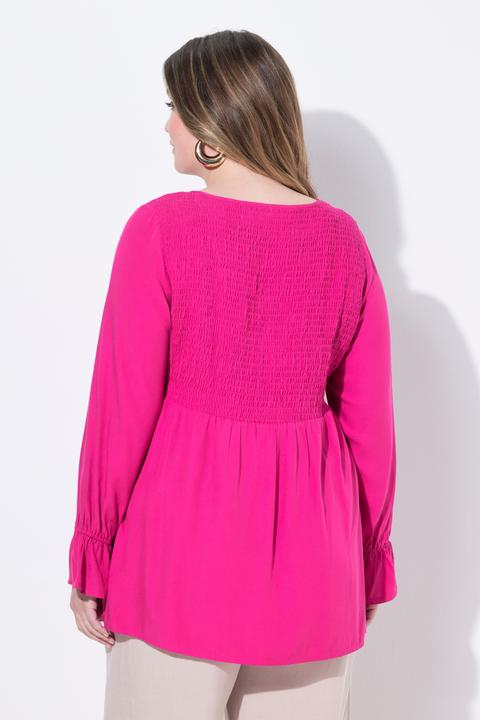 Produktbild Miamoda Bluse, A-Linie, elastisch gesmokte Büste (48)