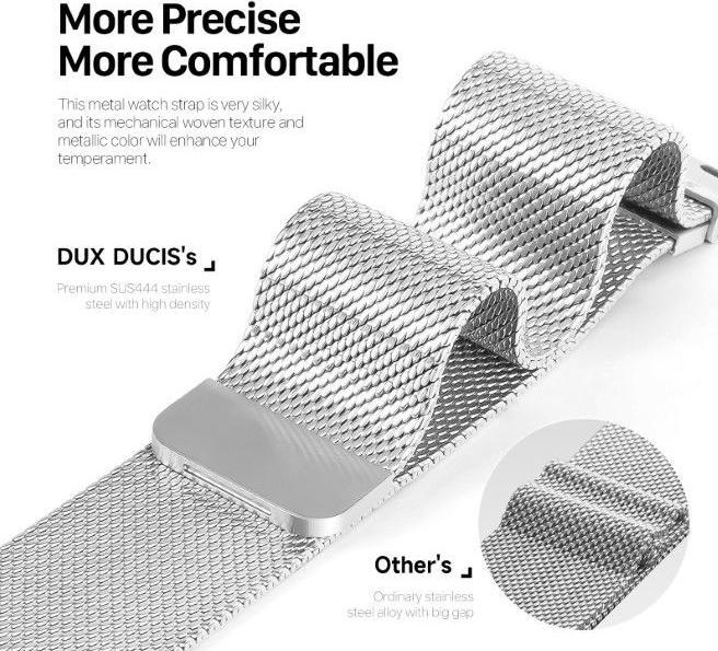 Image du produit Dux Ducis Pro Bracelet (42 mm, 44 mm, 45 mm, 49 mm, Acier inoxydable, Apple Watch Series 5, Apple Watch SE, Apple Watch Ultra 2, Apple Watch Series 4, Apple Watch SE (2022/2023), Apple Watch Series 3, Apple Watch Series 8, Apple Watch Series 7, Apple Watch Series 6, Apple Watch Series 9, Apple Watch Ultra)