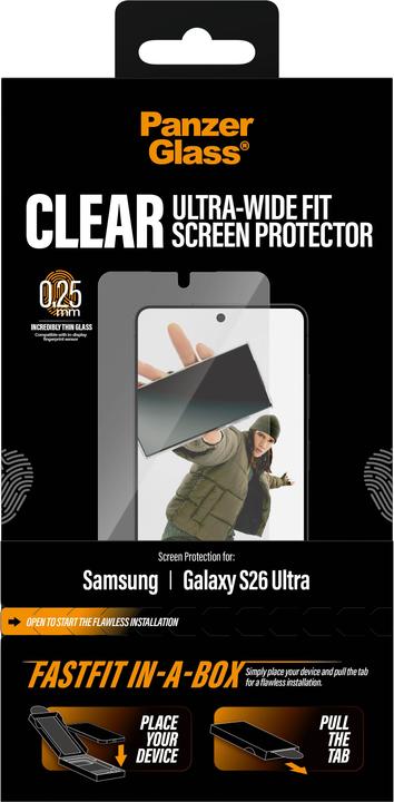 Immagine prodotto PanzerGlass Vestibilità ultra ampia - FastFit (1 pz., Samsung Galaxy S26 Ultra)
